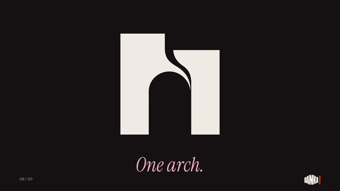 The two halves joined into one arch