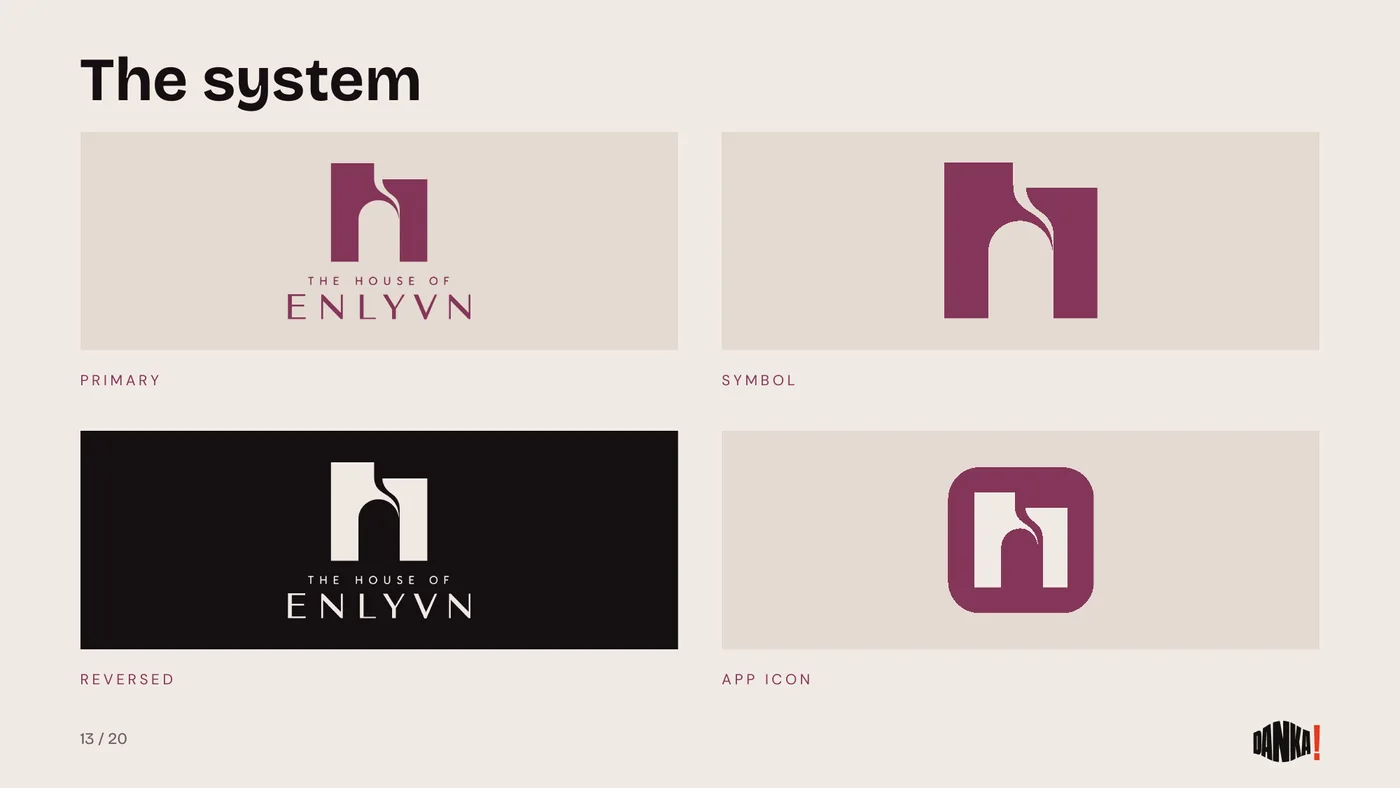 The system: primary, symbol, reversed and app icon